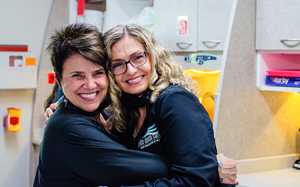 Shanda and Kathy in the Trenton office